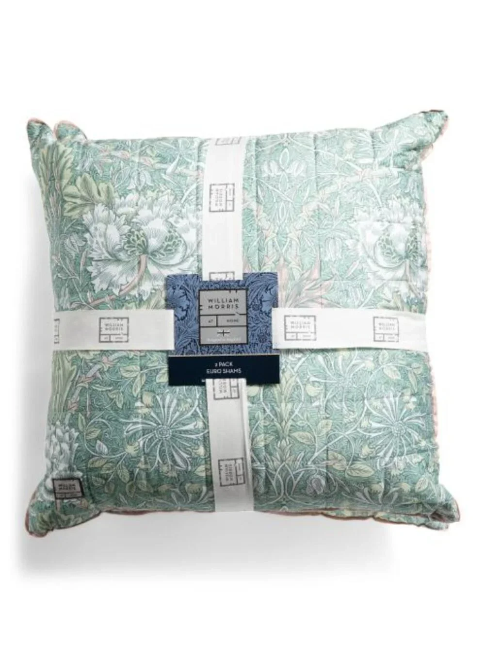 WILLIAM MORRIS 24.5x24.5 2pk Honeysuckle Tulip Euros